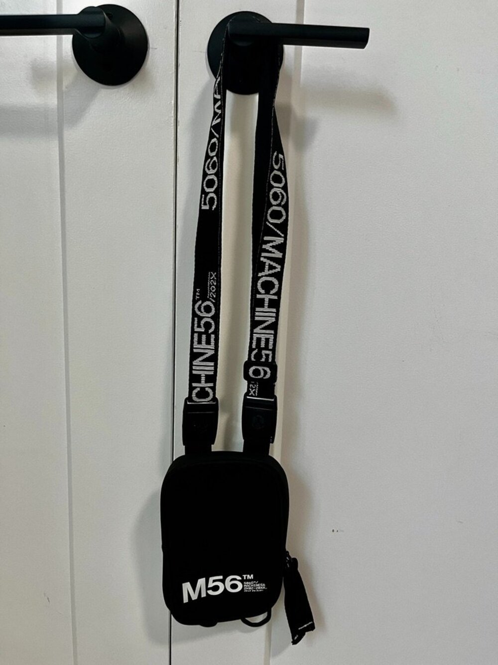 Machine56 Black Carrier Crossbody Bag